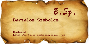 Bartalos Szabolcs névjegykártya