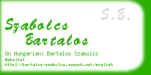 szabolcs bartalos business card